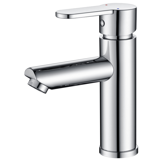 SLY Chrome Matte Black Bathroom Sink Tap Deck Mounted Single Handle Zinc Body Square High Basin Faucet