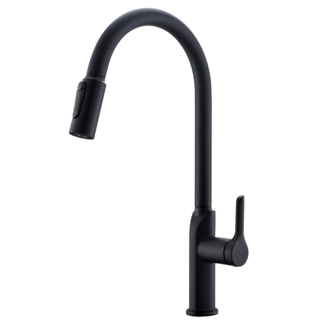SLY Matte Black Pull Down Sprayer Water Sink Kitchen Faucet