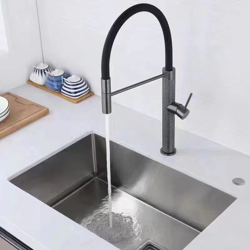 Oil Brushed Zr Gold Kitchen Sink Faucet 