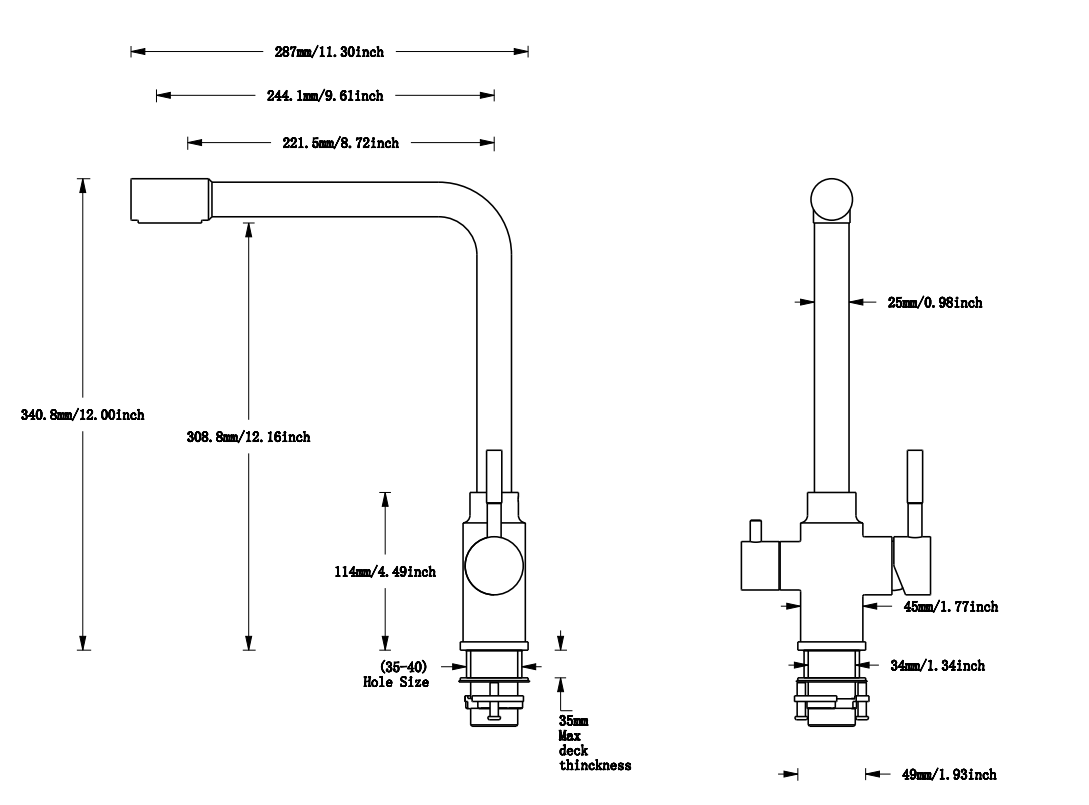 brushed brass kitchen faucet