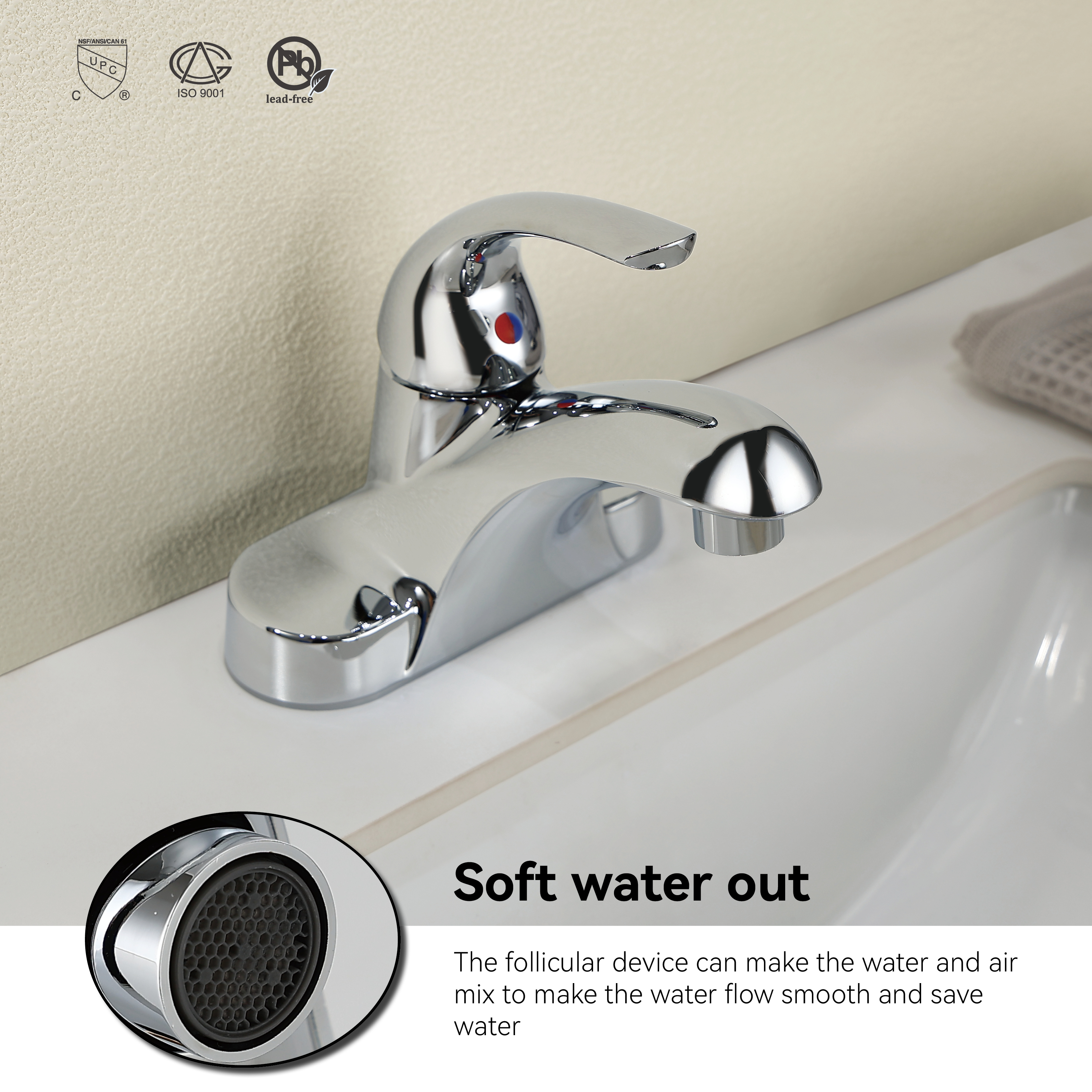 Samliyu Chrome Bathroom Basin Faucet Tap Mixer Hot Cold Basin Water Tap Bath And Shower Washroom Faucets
