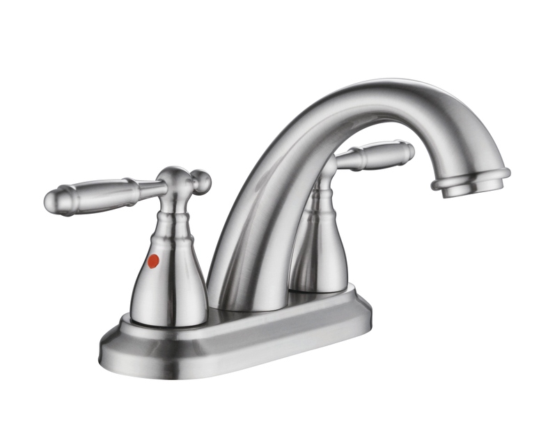 SLY Dual Handle 4-inch Center Set Faucet Chrome Rod Bathroom Faucet