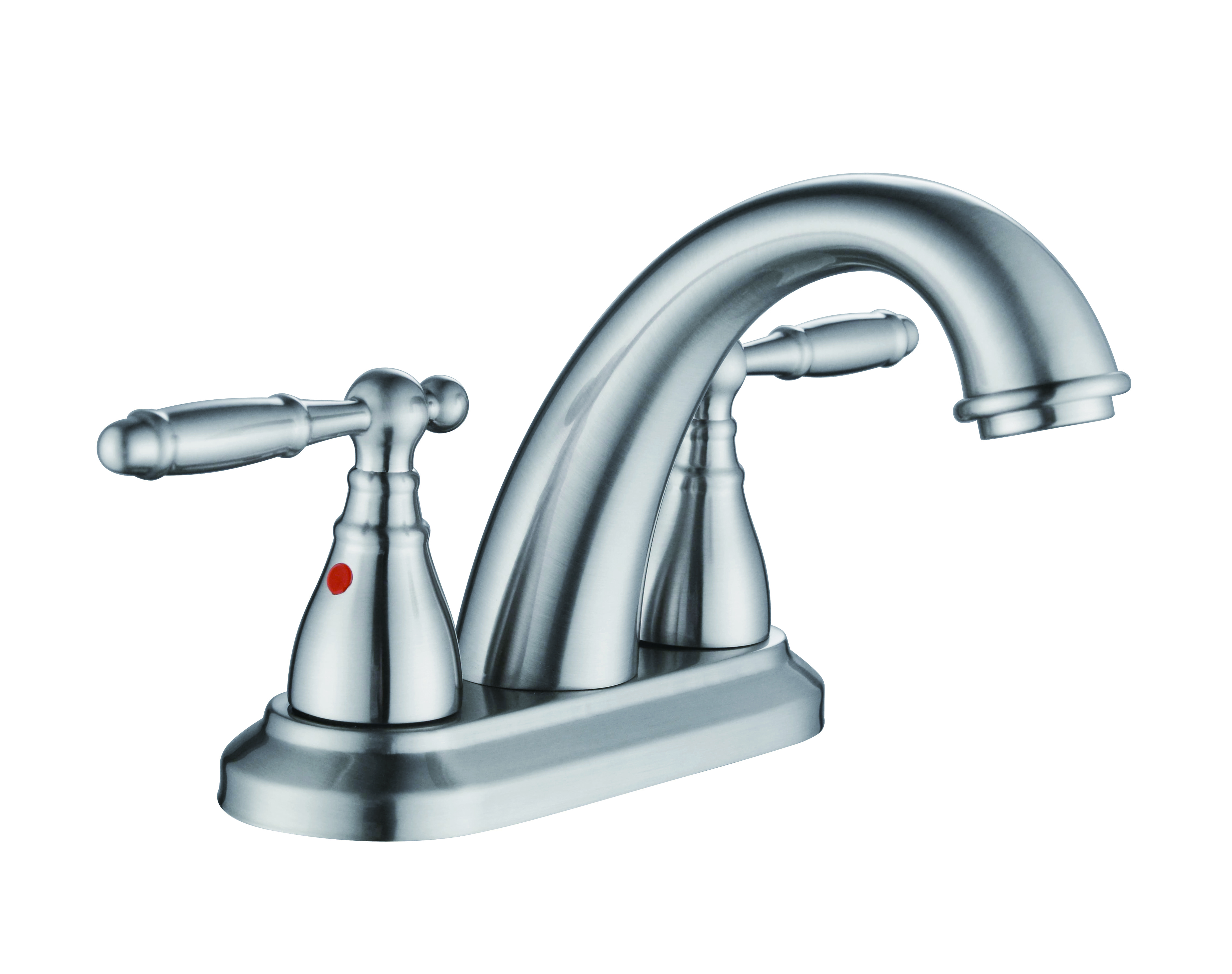SLY Dual Handle 4-inch Center Set Faucet Chrome Rod Bathroom Faucet