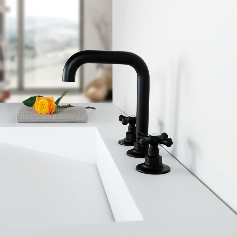 High Quality 3 Holes Double Handle Bathroom Faucet Sink Mixer Taps