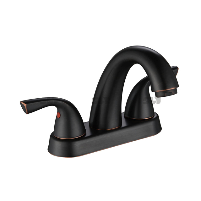 SLY High-end Matte Black Dual Handle Bathroom Faucet