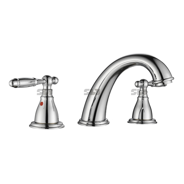 SLY Best-selling Double Handle Silver/Black Faucet