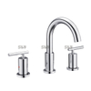 SLY CUPC Modern Widespread Water Saving 3 Holes Face Basin Mixer Tap Bathroom Wash Basin Lavatory Faucet 