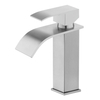SLY Brass Matte Black Waterfall Spout Bathroom Faucet Single Handle Bathroom Vanity Sink Faucet