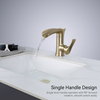SLY Brass Rose Gold Waterfall Design Bathroom Sink Deck Mounted Single Hole Wash Hand Basin Mixers And Taps Faucet