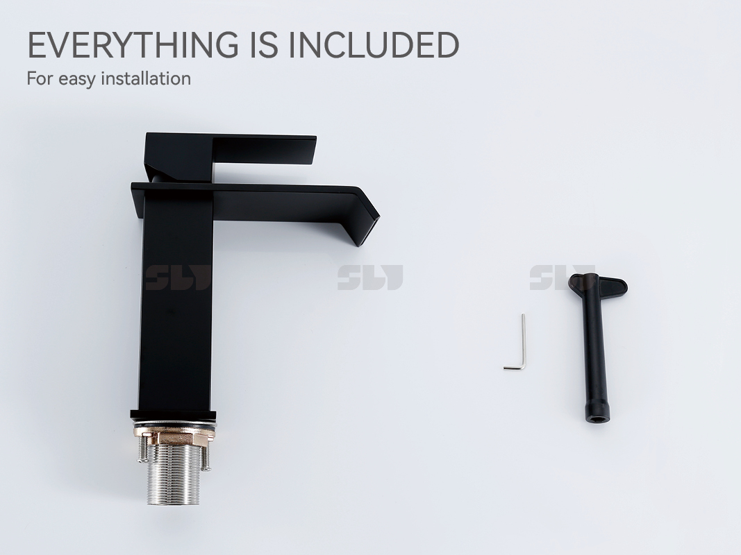 white bathroom sink faucet