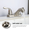 SLY Brushed Nickel Modern Bathroom Sink Deck Mount Countertop Wash Basin Faucet