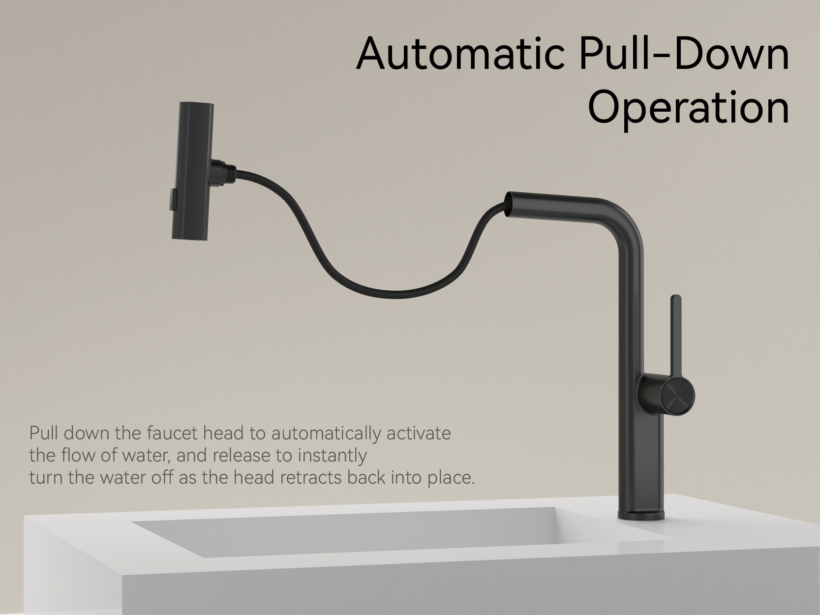 black kitchen sink faucet