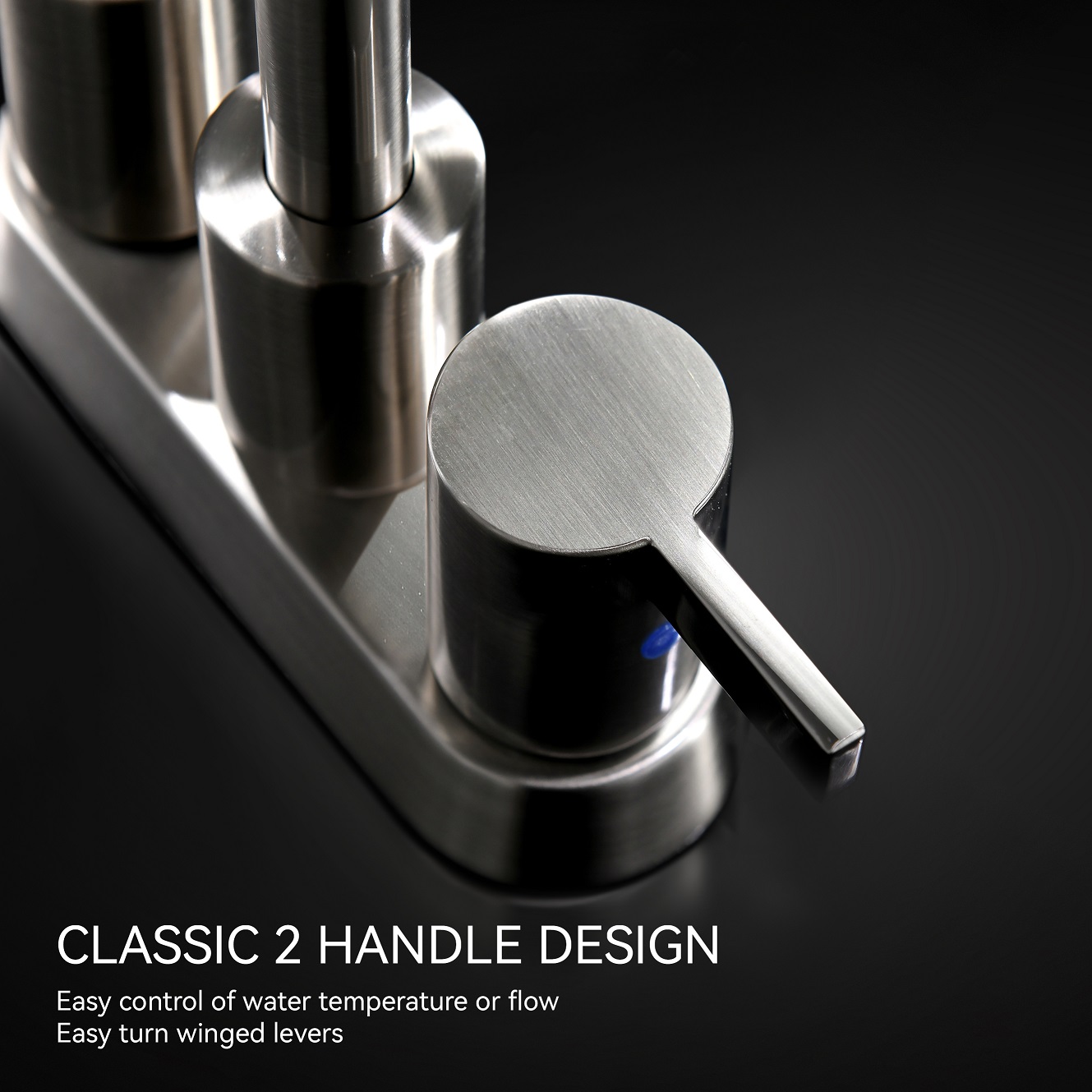 SLY Zinc Brushed Nickel Bathroom Sink Mixer Water Tap Washroom Basin Mixer Faucet Tap