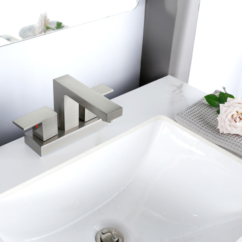SLY Brushed Nickel Single Handle One Hole Hot and Cold Basin Mixer Tap