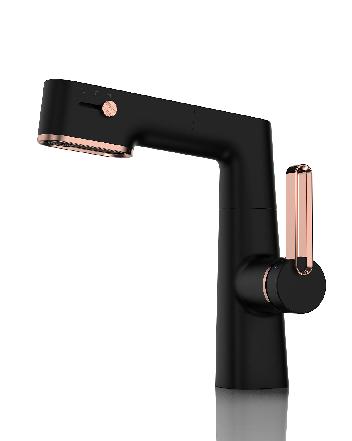 SLY Zinc Brushed Gun Metal Bathroom Hot And Cold Single Hole Wash Hand Basin Mixer Faucet