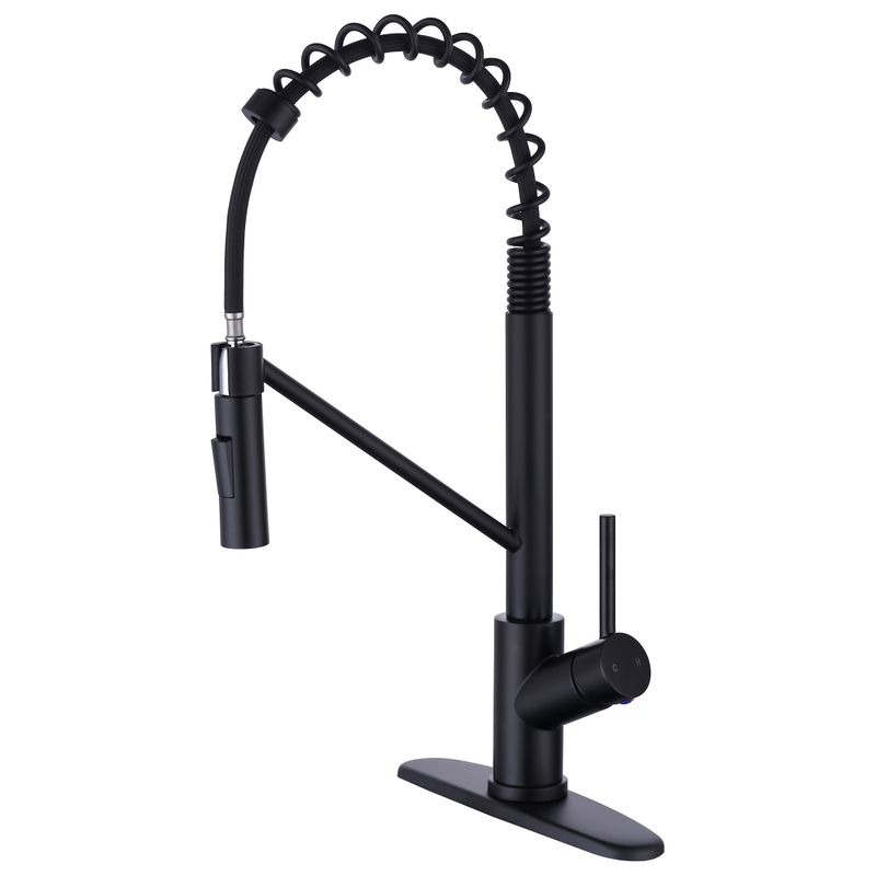 SLY New Products Pull Down Sprayer Matte Black Kitchen Sink Taps Mixer Faucets