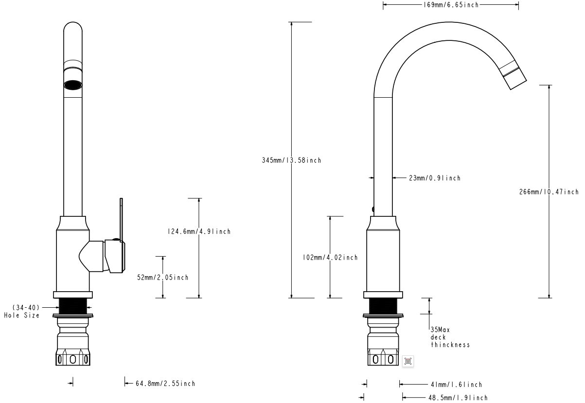 Sink With Waterfall Faucet