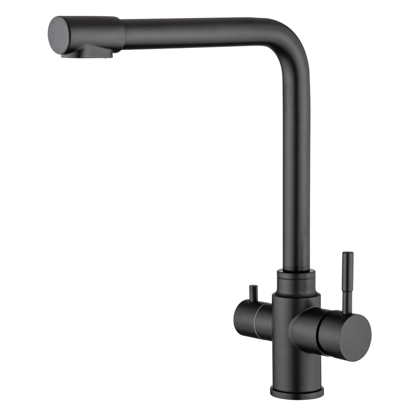 Two Handle Brushed Nickel Kitchen Taps 