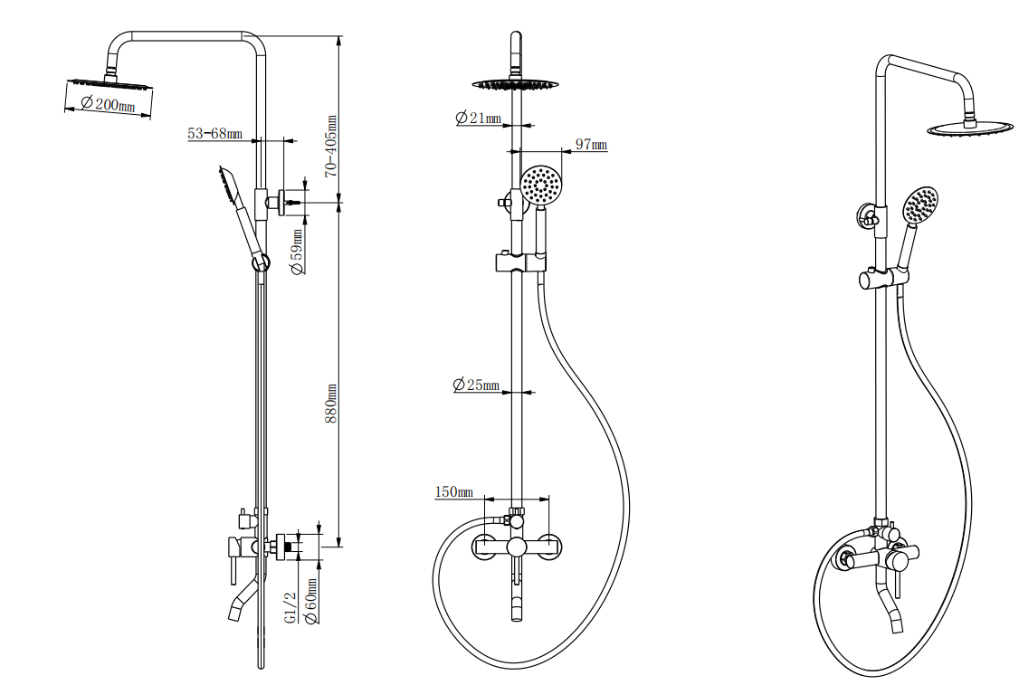  Set 2 Function Stainless Steel 304 Ss Bathroom 