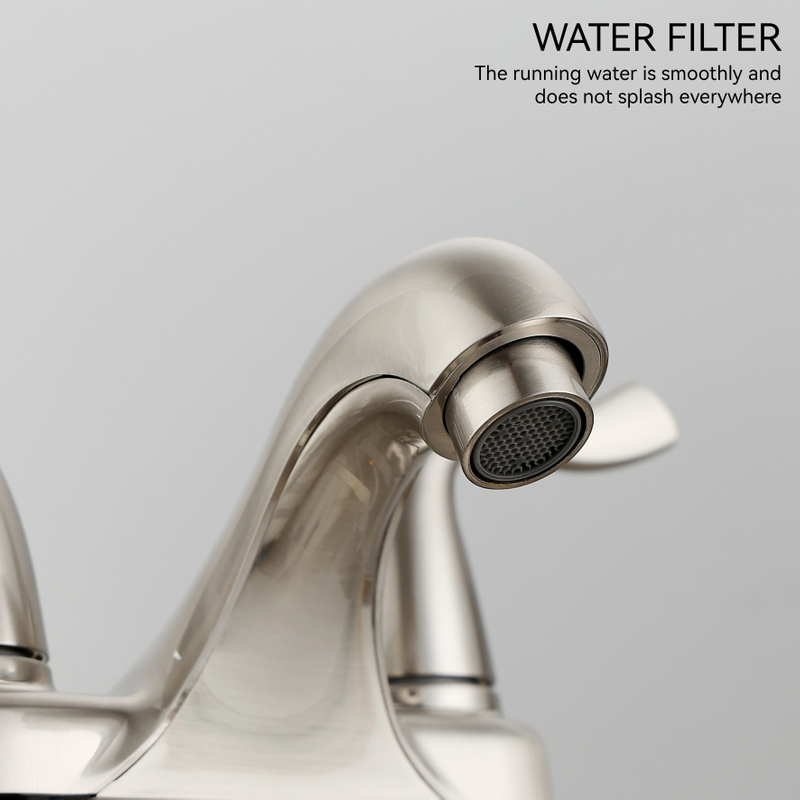 SLY Double Handle Double Hole Centerset Lavatory Faucet Bathroom 4 inch Basin Faucet