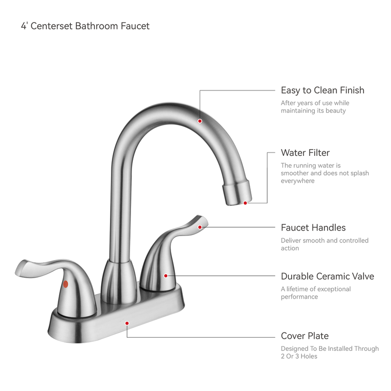 SLY Double Headed Handle Basin Faucet Bathroom Faucet