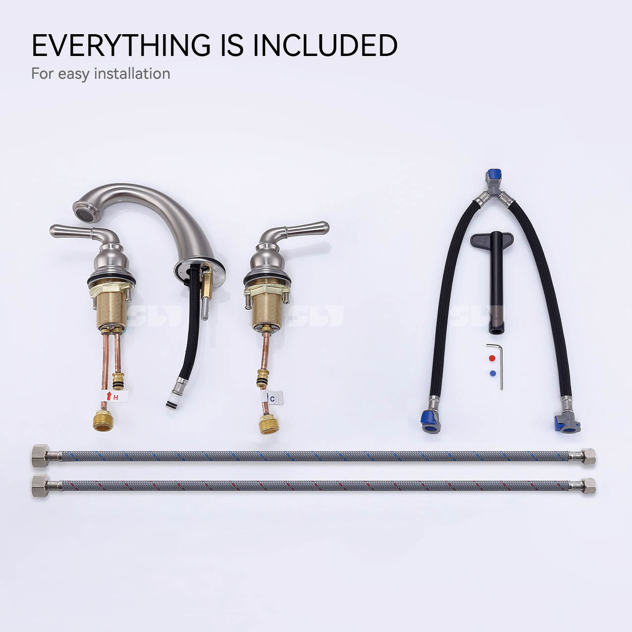 waterfall widespread bathroom faucet