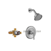 SLY Wall-Concealed Bath Shower Mixer Matte Black Shower Faucet Brass