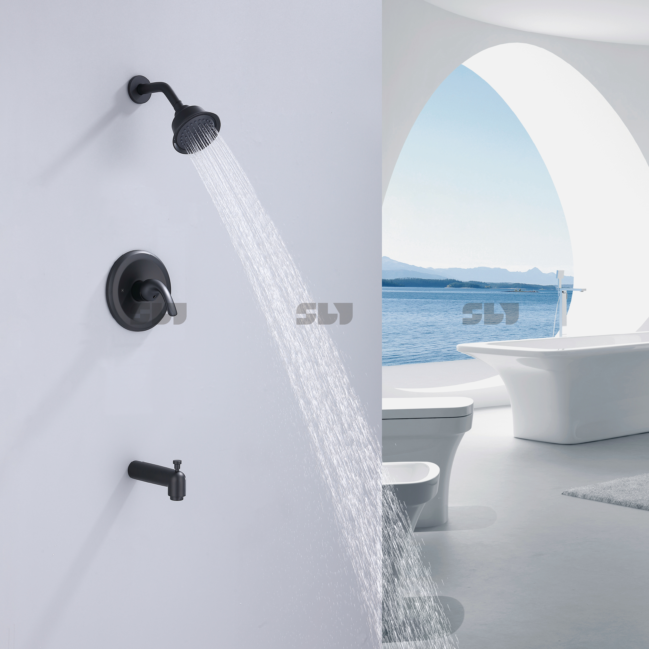 concealed shower mixer faucet