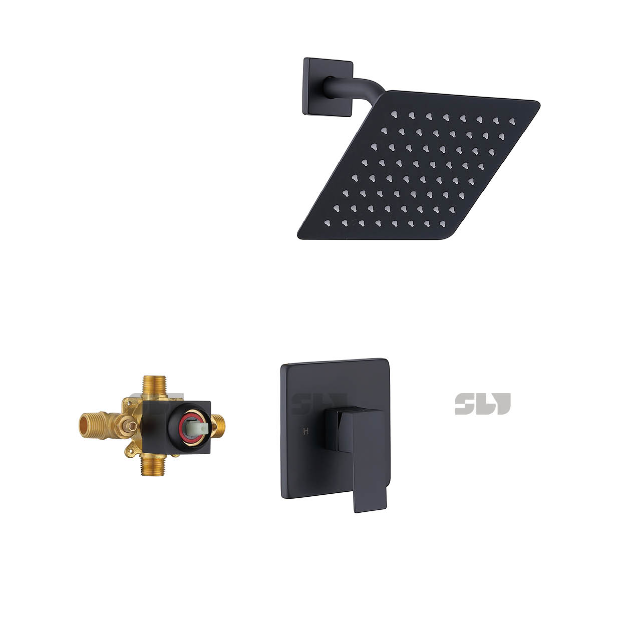 SLY Shower Faucet Wall Mounted Shower Mixed Faucet System Set