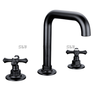 High Quality 3 Holes Double Handle Bathroom Faucet Sink Mixer Taps