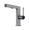 SLY Zinc Brushed Gun Metal Modern Bathroom Single Hole Handle Sink Faucets Mixers Taps