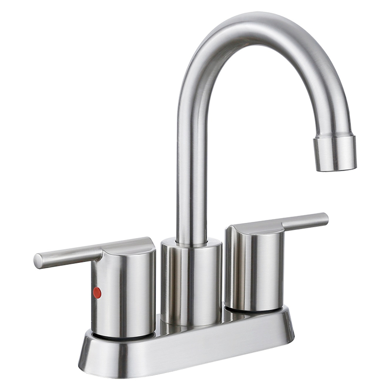 SLY Brushed Nickel Low Power Water Control Consumption Basin Bathroom Faucet