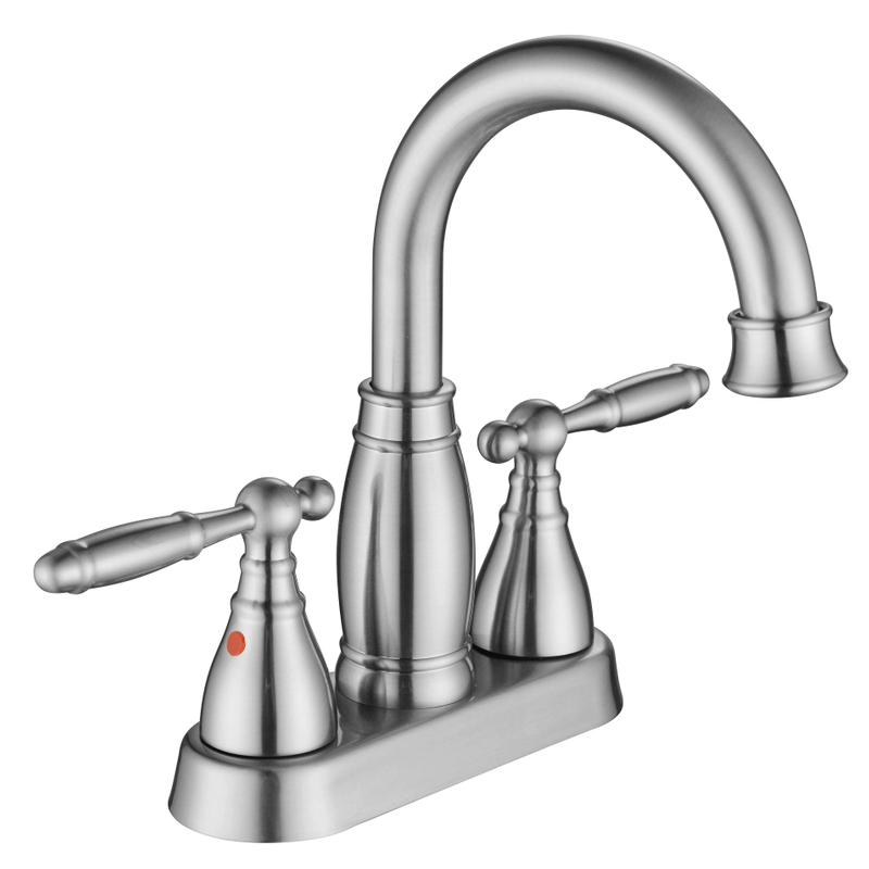 SLY Zinc Brushed Nickel Bathroom Taps for Hot And Cold Water Bathroom Faucet