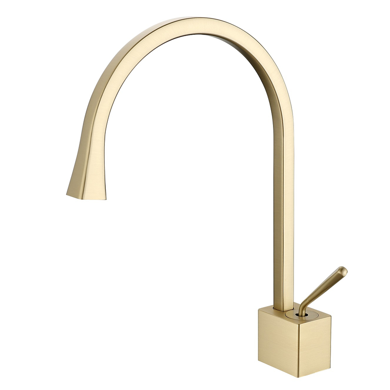 SLY Brass Brushed Zirconium Gold Single Handle Basin Chrome Finished Cheap Zinc Basin Faucet Bathroom