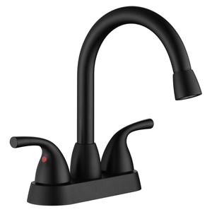SLY Brass Matte Black Luxury Wash Mixer Water Taps Deck Mounted Two Handle Bathroom Basin Faucets