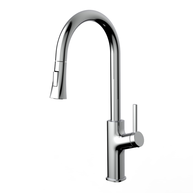 SLY Chrome Kitchen Sink Faucet With Pull Down Spray Hot&Cold Black Kitchen Mixer
