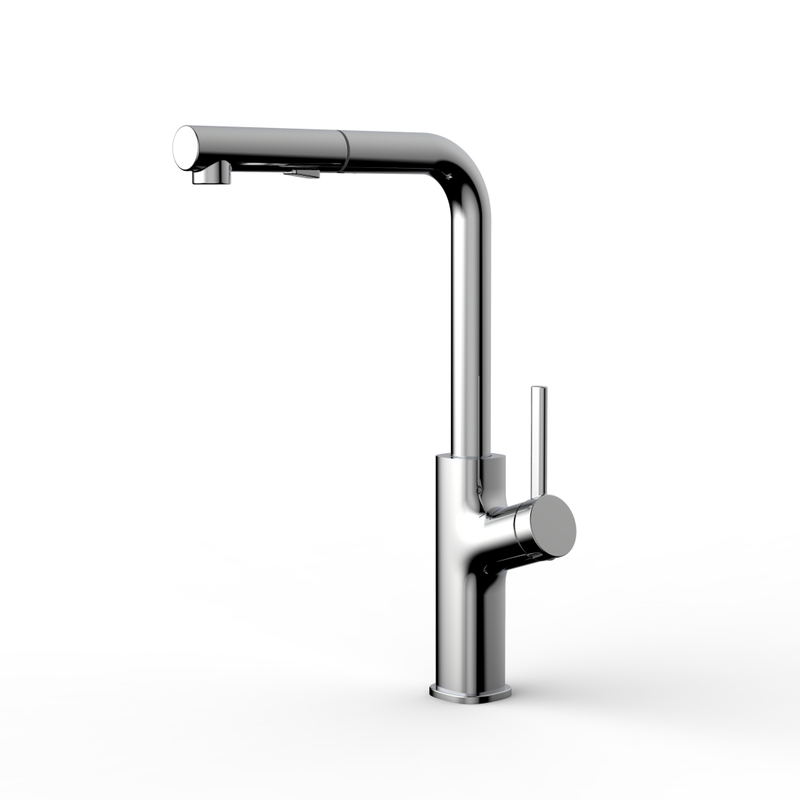 SLY Chrome Modern Hot Cold Water Mixer Tap Single Handle Flexible Pull Down Sprayer