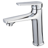 SLY Brass Chrome Bathroom Basin Faucet Deck Mounted Single Cold Water Waterfall Faucet Tap