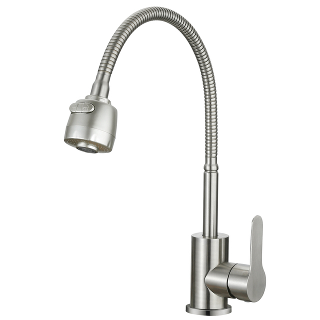 chrome kitchen faucet
