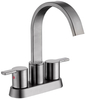 China Factory Centerset Hot/cold Bathroom Faucet Two Hand Water Tap Basin Faucet Brushed Gold