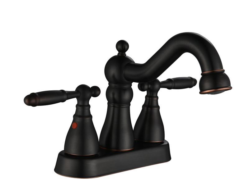 SLY Modern Luxury Double Handle Basin Faucet Bathroom Tap 4 Inch Faucet 