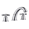 SLY Modern Wash Face Basin Faucet Widespread 8 Inch Brass 2 Handle Mixer Tap Bathroom 3 Hole Lavatory Sink Faucet