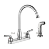 SLY 2 Hole Kitchen Faucets 2 Handle Centerset Faucet for Kitchen Sinks with Side Sprayer 