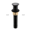 SLY Bathroom Faucet Vessel Sink Drain Stopper, Push Pop Up Drain with Overflow