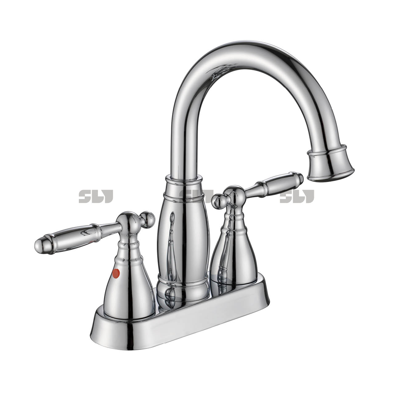 SLY Two Handle Face Basin Faucet Matte Black Centerset Lavatory Faucet 