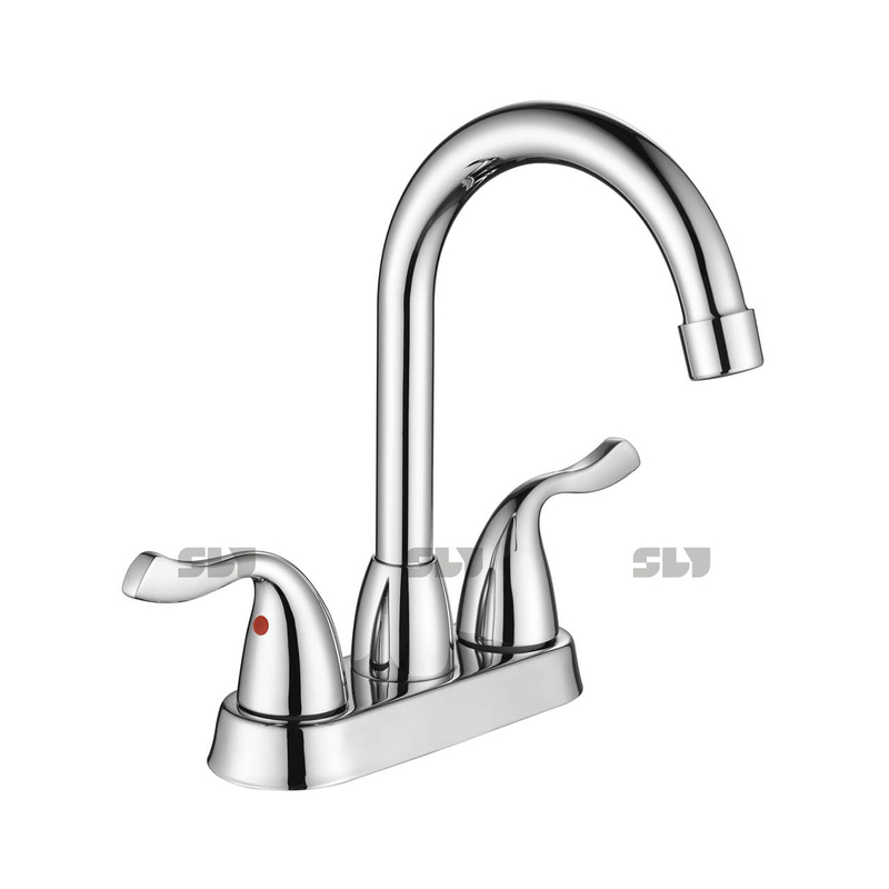 SLY 2022 Bathroom Basin 2 Handle Hot And Cold Water Spout Sink Mixer Tap
