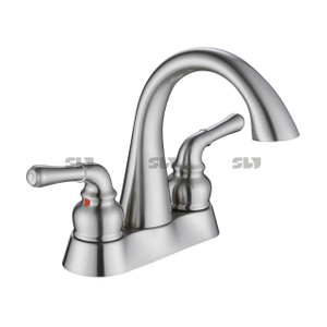 SLY Bathroom Basin 2 Handle Brass 4 Inch Bathroom Sink Faucet 