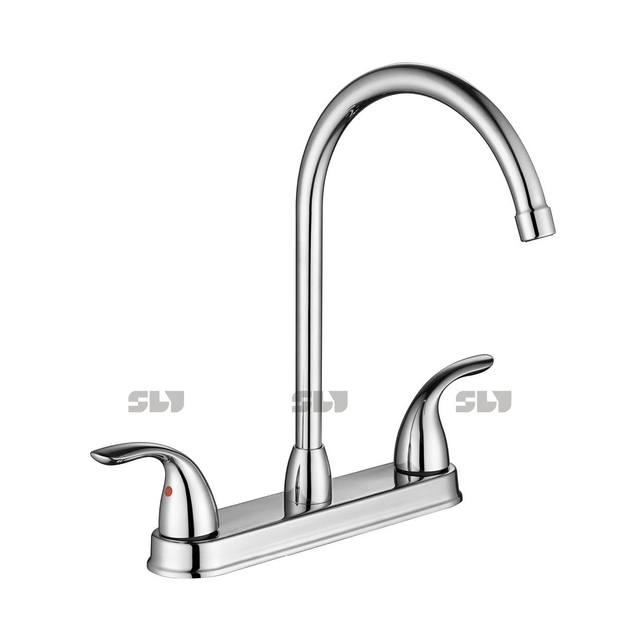 SLY China Factory Contemporary 3 Hole Two Handle Spring Kitchen Faucet
