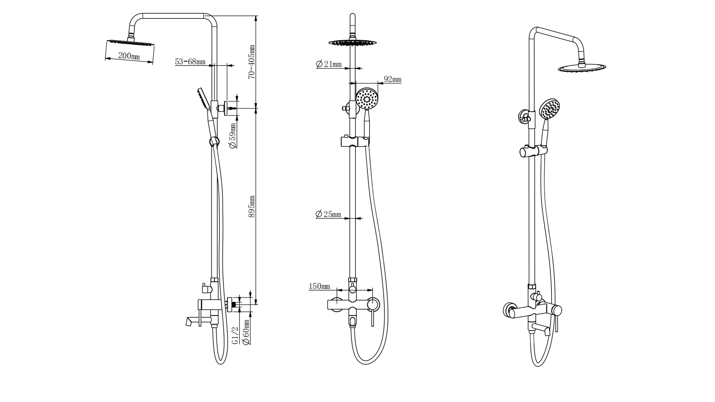 tub shower faucet set