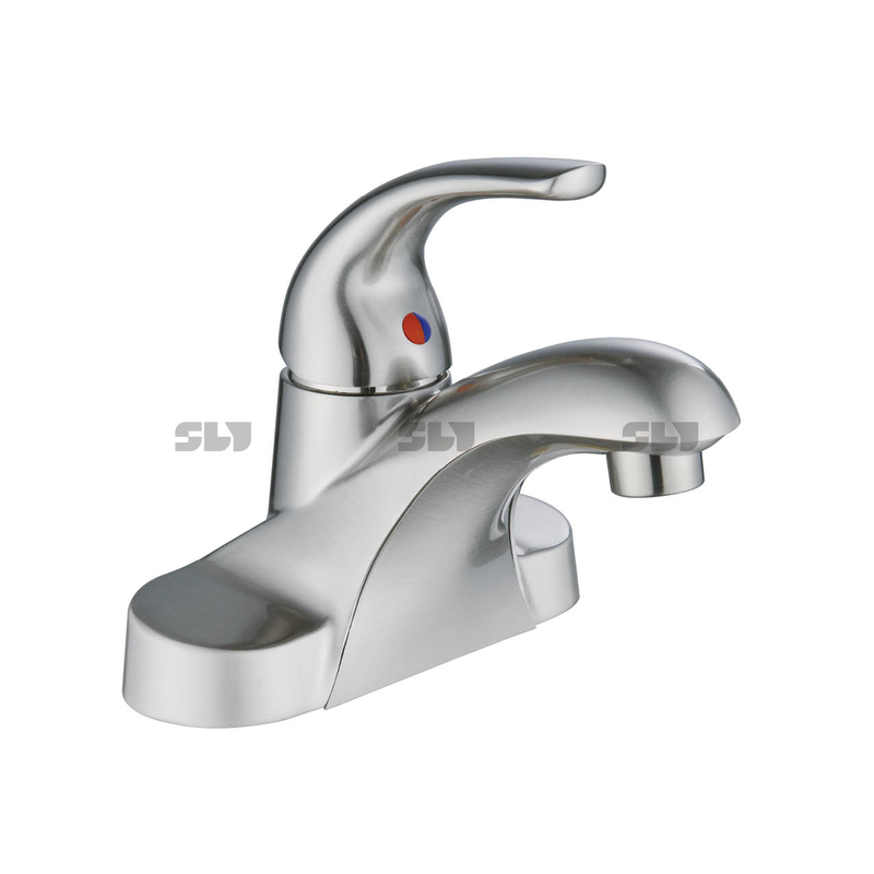 SLY Sink Bathroom Hot Cold Face Basin Luxury Chrome Brass Faucet 4 Inch Bathroom Faucet